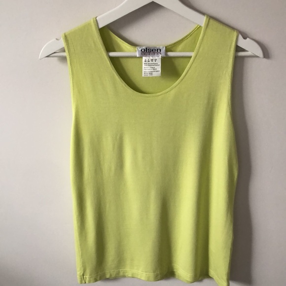 OlSEN WOOMEN’S TANK TOP , PLAIN SCOOP NECK,SLEEVELESS - Picture 3 of 8